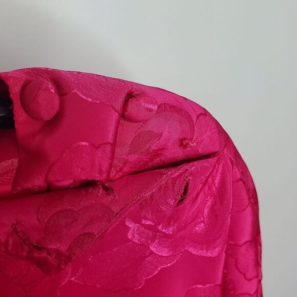 Ms. Chaus 14 Vintage Dress Magent Floral Print Lightweight - Picture 6 of 7